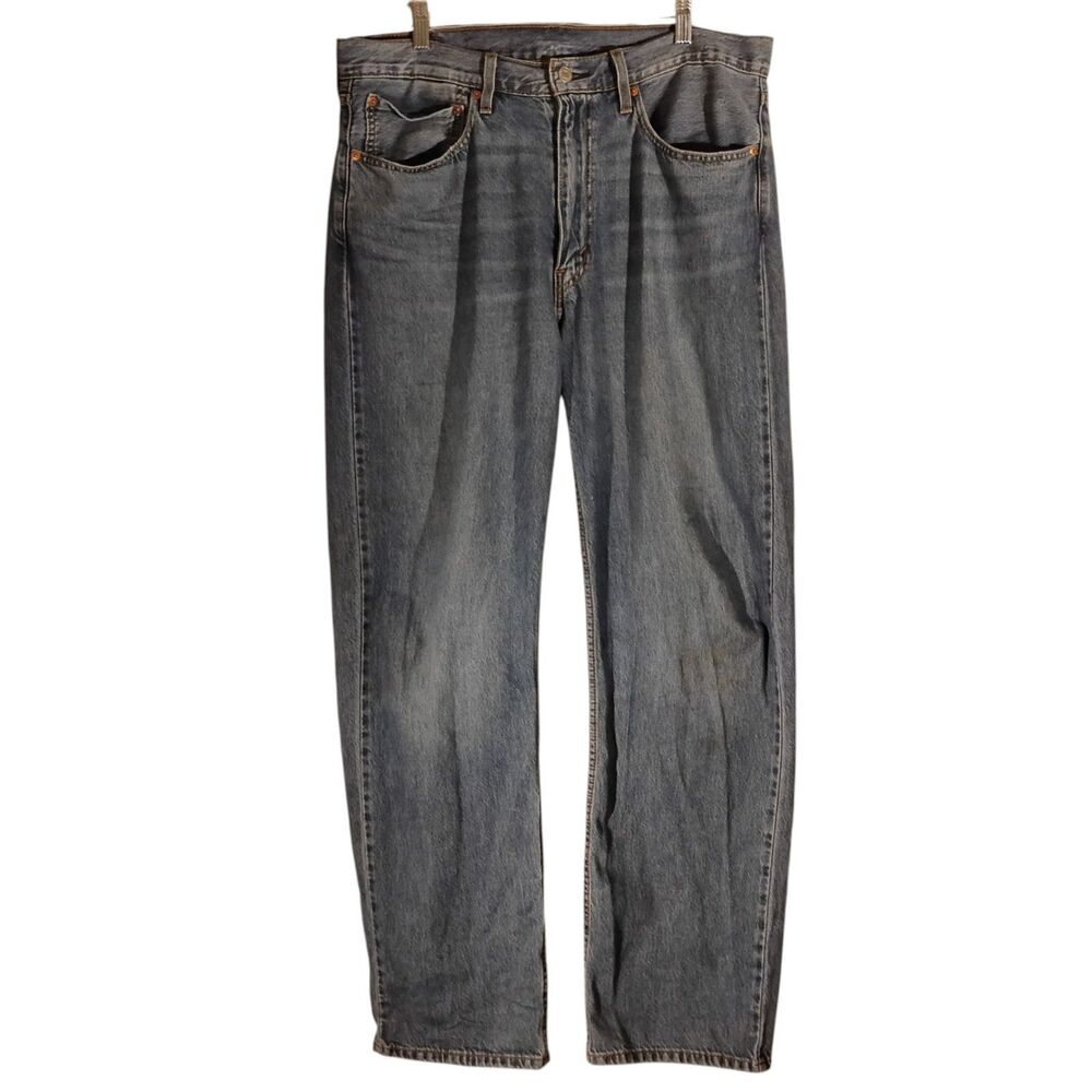 Levi's 565 jeans mens 34x34 blue denim loose fit baggy 90's Y2k medium wash